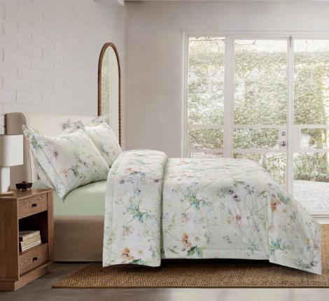 Постельное бельё с одеялом "Asabella" 2337-2OSP Сатин, Семейный