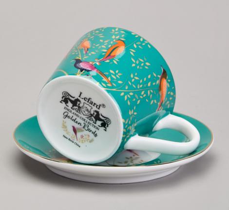 Кофейный набор "GOLDEN BIRDS" 419-133 на 2 персоны, 4 предмета (120 мл)