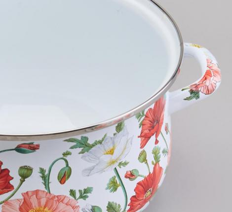 Кастрюля эмалированная с крышкой "МАКИ",  3.6 л