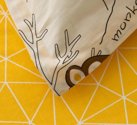 Постельное белье детское "Sofi de Marko" Africa (желтый) Сатин, 1,5 спальный