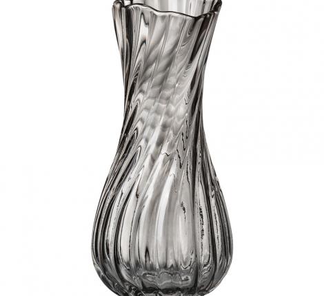 Ваза "GLASS NATURE" GREY 698-136, 12*12*25,5 см