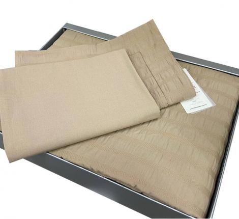 Постельное бельё "Maison D'or" NEW CAMILLE Жатый сатин 1,5 спальный, бежевый