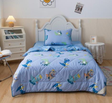 Постельное белье с одеялом детское "Sofi de Marko" Crocodile (синий) Сатин, 1,5 спальный