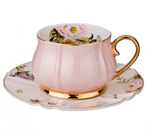 Чайная пара "ВРЕМЕНА ГОДА" 200 мл, розовая