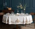 Скатерть овальная с пропиткой "ЛАВАНДОВАЯ ВЕСНА", 160х220 см