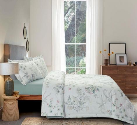 Постельное бельё с одеялом "Asabella" 2343-2OSP Сатин, Семейный