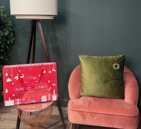 Полушка декоративная "Sofi de Marko" Адора (хаки) Велюр, 55х55