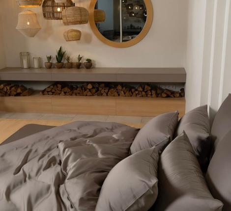 Простыня "HAVANA BROWN BRILLIANT GRASS" Тенсел, 180х240