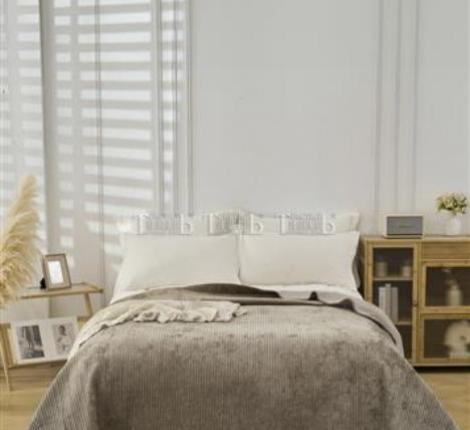 Покрывало велюровое "ROMANCE" JOY JH-01 Brown, 220х240