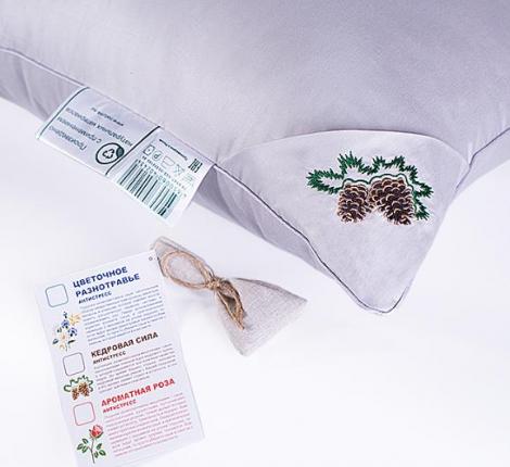 Подушка КЕДРОВАЯ СИЛА, 50х90 упругая