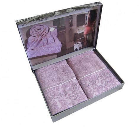 Комплект бамбуковых полотенец  50x100*2 Maison D'or &quot;ROSE MARINE&quot;, фиолетовый