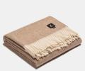 Плед шерстяной "CLASSIC" FISHBONE Milk coffee-white, 150x200