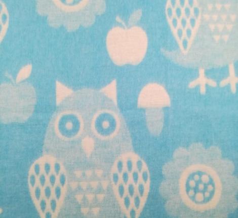 Одеяло байковое Cова голубая, 100x140