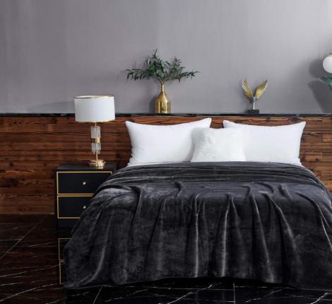 Плед "Sofi de Marko" София (антрацит1) Велсофт, 160х220