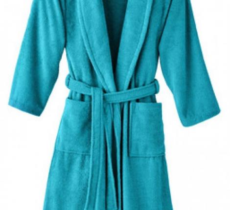 Халат махровый "Blanc des Vosges" UNI CELADON (бирюзовый), XL