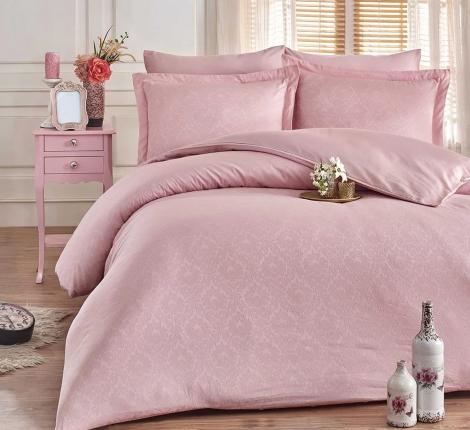 Постельное бельё Hobby Home сатин-жаккард "Damask" (пудра), Евро