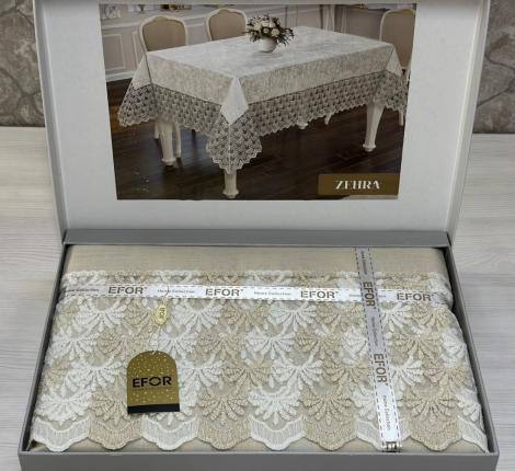 Скатерть EFOR "ZEHRA" 160х300, капучино