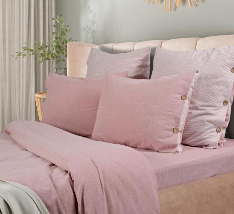 Постельное бельё Sharmes "Rustic melange" Семейный, розовый