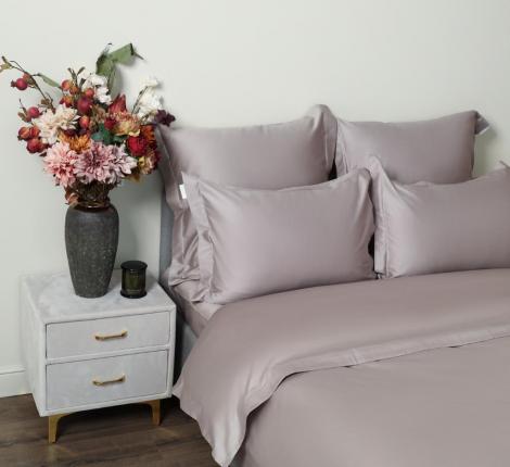 Постельное белье "Sofi de Marko" Моно (серый) Сатин ДеЛюкс, Евро 