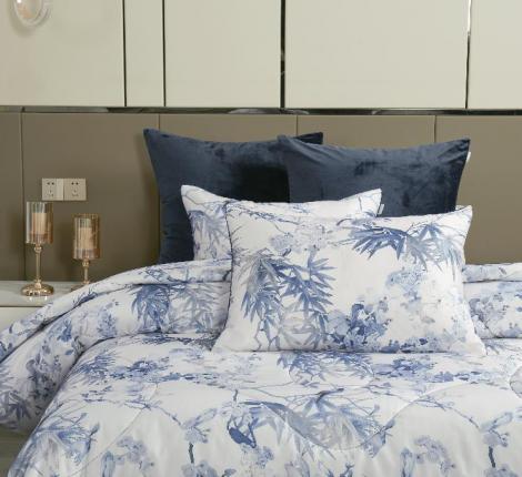 Постельное белье с одеялом "Kazanov.A." Королек (индиго жемчуг) Велюр/Egypt Cotton, Евро