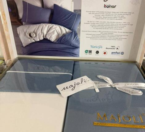 Постельное бельё "MAJOLİ" Double Face RİYAD Ранфорс, Евро