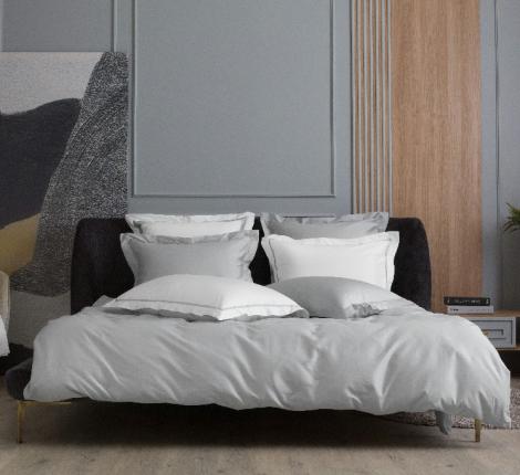 Наволочка с широкой отделкой "ALPINE ASH GREY ALLURE GRASS" Мако-Сатин, 50х70 (2шт)