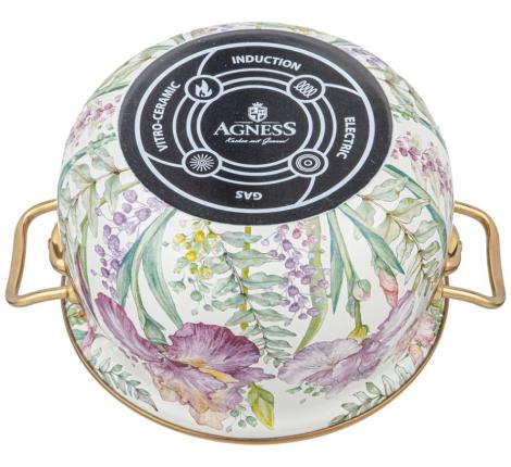 Кастрюля эмалированная с крышкой "IRISES", 4 л