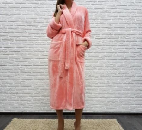 Купить халат женский велсофт шалька nusa 3640 персиковый, 2xl в интернет  магазине