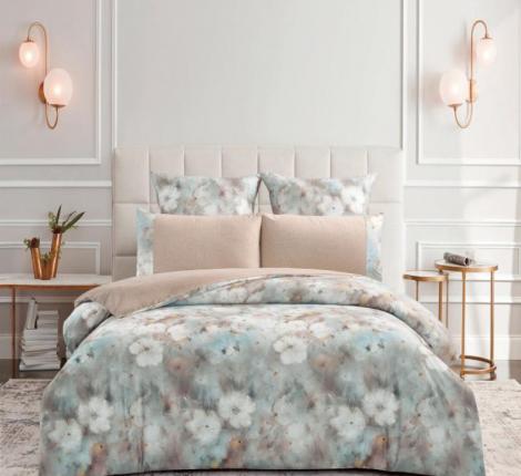 Постельное бельё "KARTEKS" жаккардовый сатин АКВАРЕЛЬ CVP 08, 2 спальный