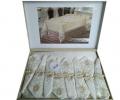 Скатерть EFOR "ALMOND SET" 160х220 с салфетками 8 шт., кркмовый