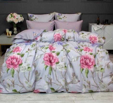 Постельное белье "Kazanov.A." Зарина (пыльная роза) Сатин, Евро