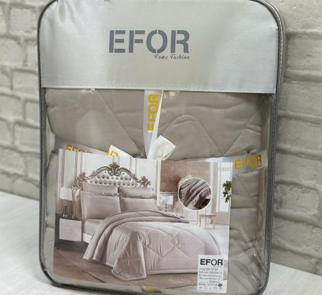 Постельное бельё c одеялом EFOR SATEN BEJ (бежевый), Евро