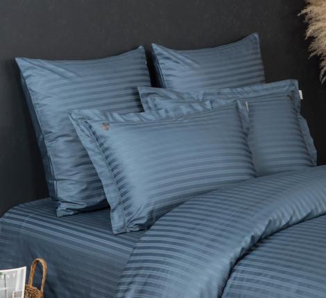 Постельное белье "Kazanov.A." Stripe Royal (ниагара) Страйп Сатин, Евро