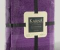 Комплект махровых полотенец &quot;KARNA&quot; SOLID 50х90/1 70x140/1, Фиолетовый