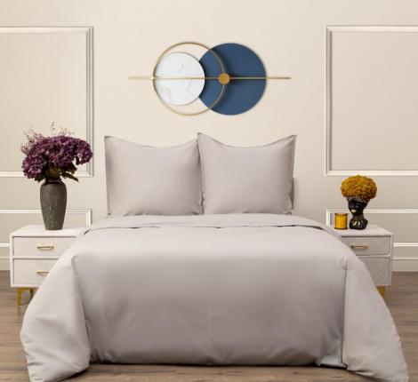 Постельное белье "Siberia" Сэнди (серая) Ранфорс, 2 спальный (70х70)