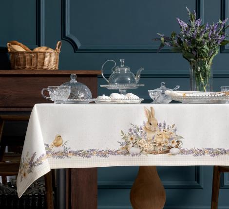 Скатерть с пропиткой "ЛАВАНДОВАЯ ВЕСНА", 110х140 см