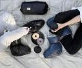 Сапожки-носочки пуховые "Comfort Socks Travel Grass" Blue, 40-45 р.