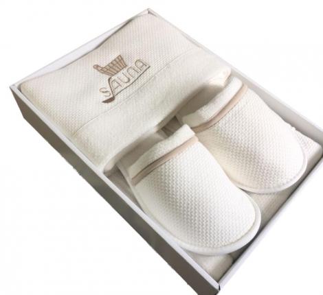 Набор для сауны мужской Maison Dor "DUFOUR" (кремовый)