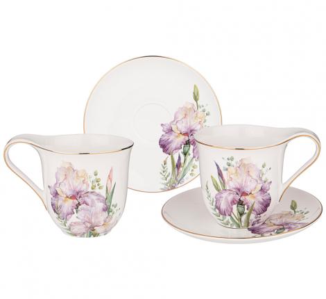 Чайный набор "IRISES" 590-480 на 2 персоны, 4 предмета, 275 мл