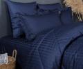 Постельное белье с одеялом "Kazanov.A." Stripe Le-Man (индиго) Страйп Сатин, Семейный