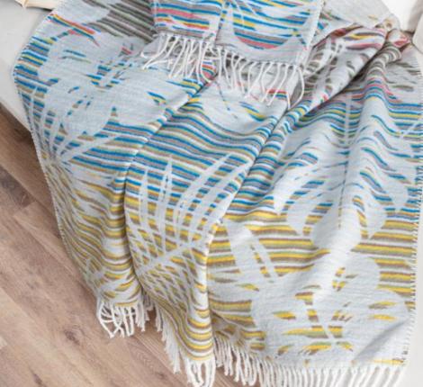 Плед хлопковый EFOR "LEAVES", 150х200