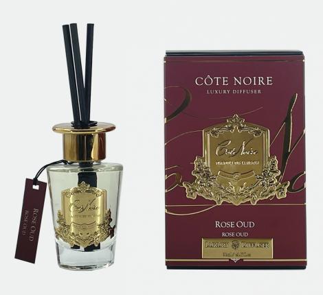 Диффузор "COTE NOIRE" ROSE OUD золотой декор, 90 мл,