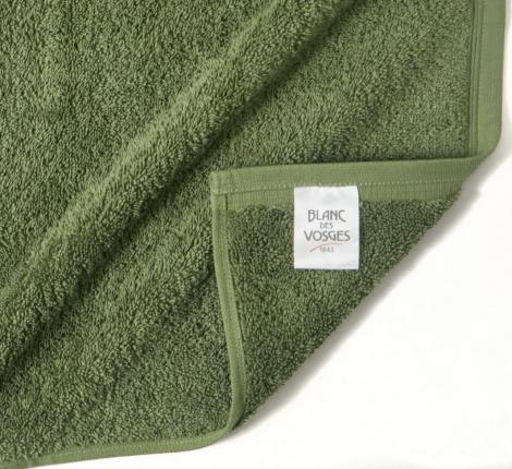 Полотенце махровое "Blanc des Vosges" UNI FORET (зелёный), 30х30-2шт.