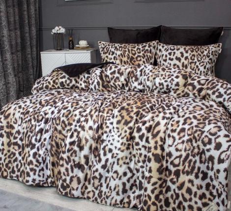 Постельное белье с одеялом "Kazanov.A." Барс (жемчужный трюфель) Велюр/Egypt Cotton, Евро