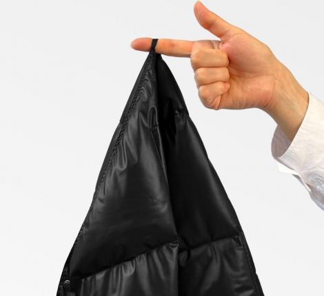 Дорожный плед-пончо пуховый "Travel Cape Plaid Grass" BLACK, 130х170