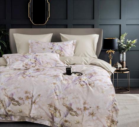 Постельное белье "Asabella" 2184-6 Мако-Сатин, Евро
