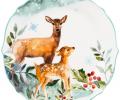 Тарелка закусочная "ЛЕСНАЯ СКАЗКА" ОЛЕНИ, диаметр 20,5 см