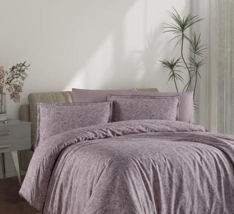Постельное белье "DO&CO" Сатин DELUX ELLAN (лаванда), Евро