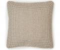 Подушка декоративная "CUBE" 40х40, коричнево-бежевая клетка (кант бежевый)