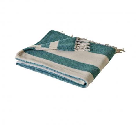 Плед шерсть мериноса "AUSTRAL" bleu paon 130х170, синий